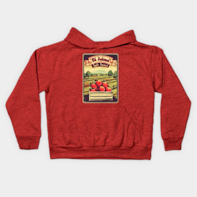 Old Fashioned Apple Harvest Kids Hoodie by MutedTees